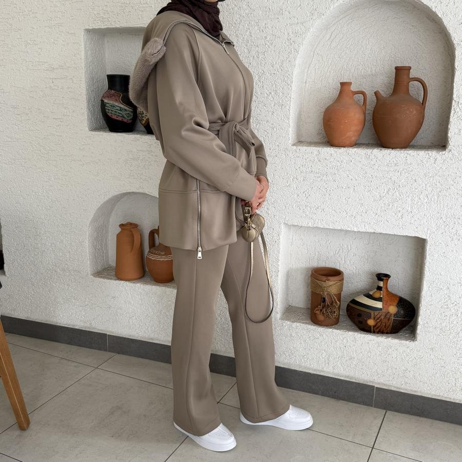 Scuba takım/vizon - Görsel 2