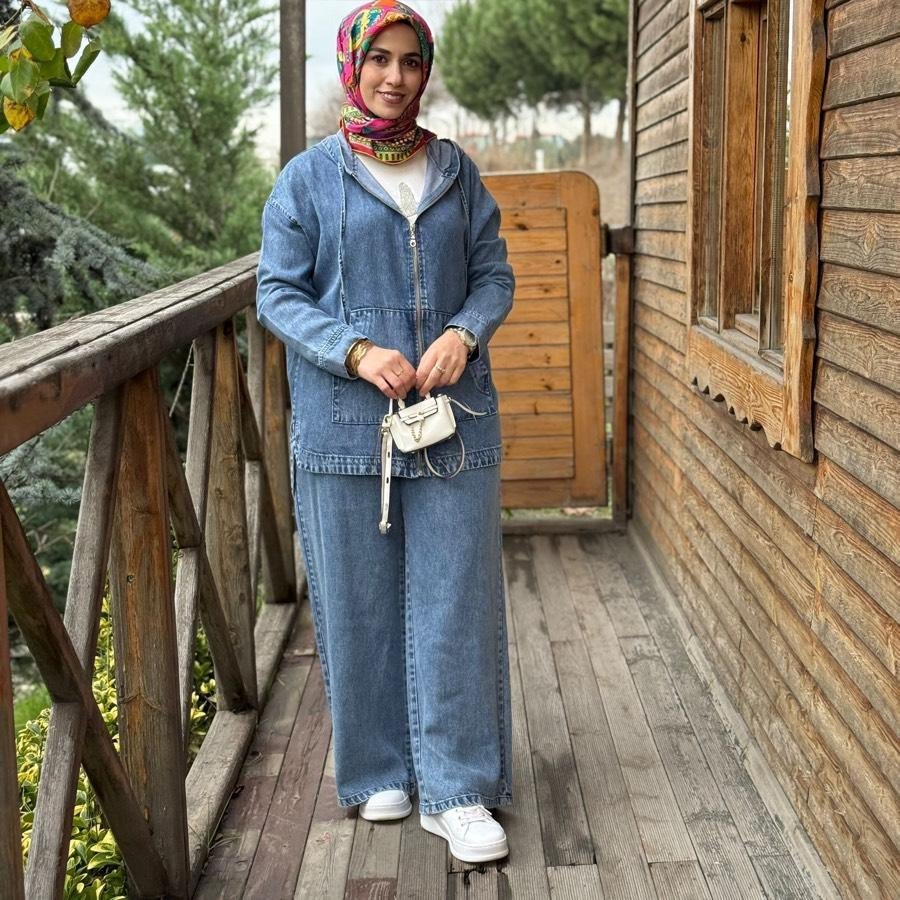 Tensel kot takım/mavi - Görsel 2