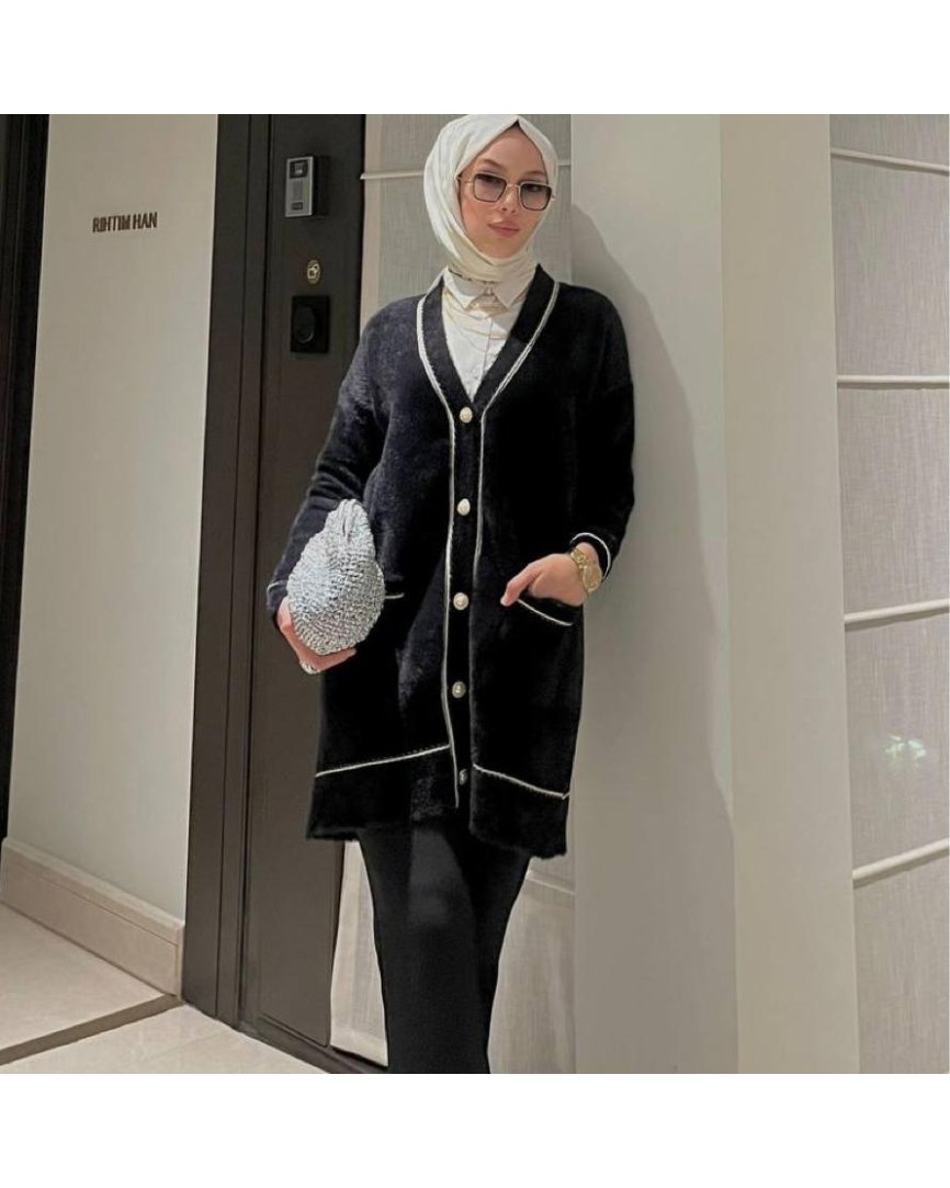 Angora hırka (siyah)