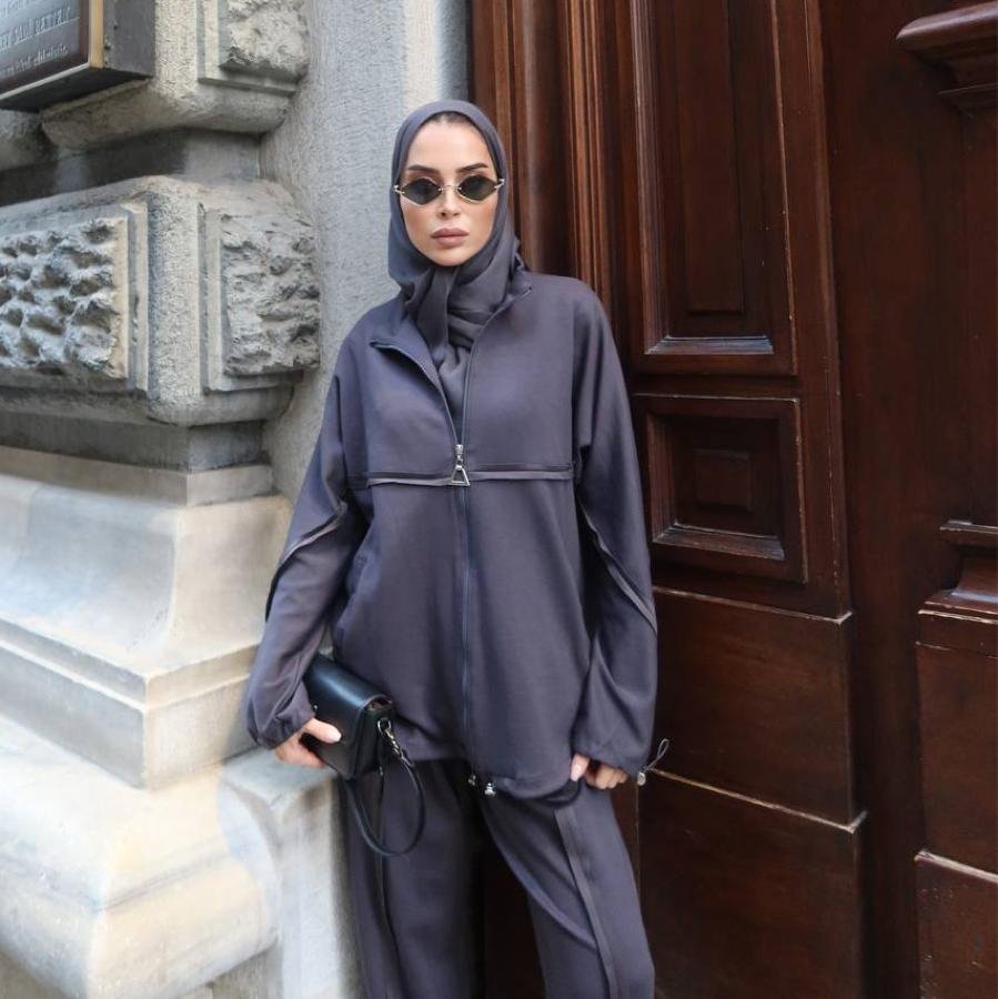 Modal eşofman takımı /gri - Görsel 2