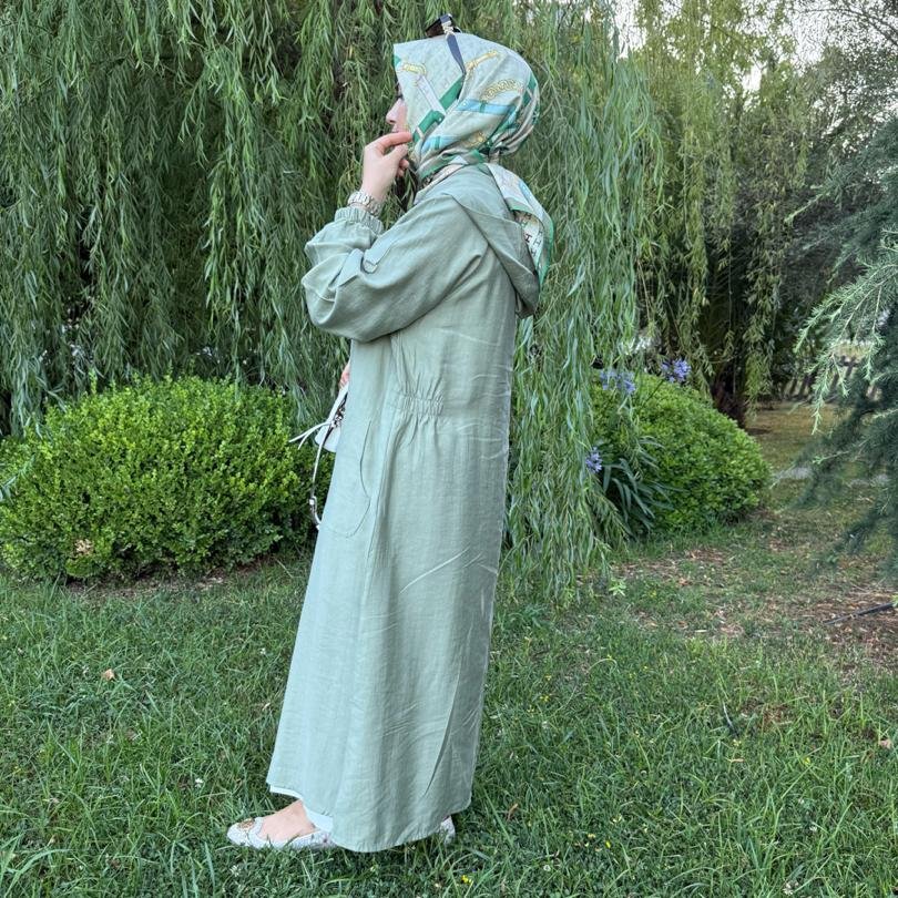 Lyocell tam boy kap (Çağla) - Görsel 2