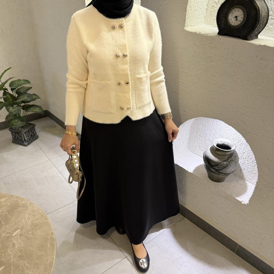 Prenses hırka /ekru - Görsel 3