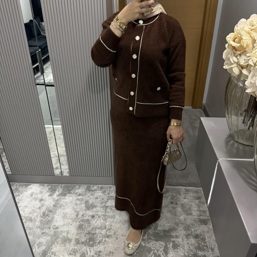 Angora takım /kahverengi - Görsel 2