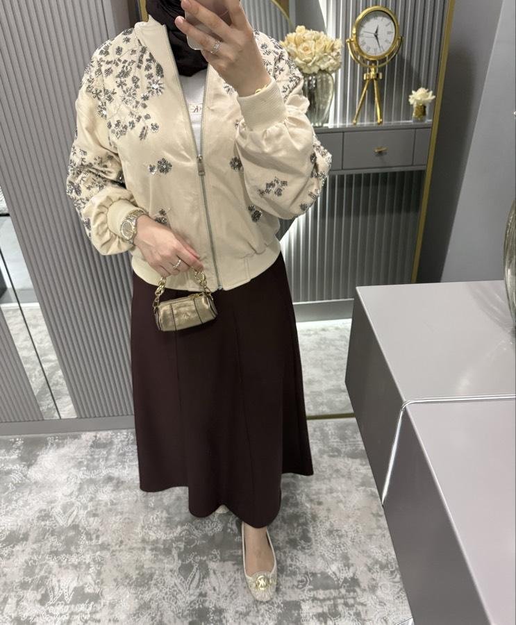 Taşlı bomber ceket/taş - Görsel 3