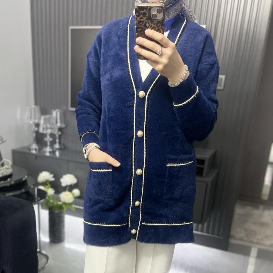 Angora hırka (lacivert) - Görsel 2