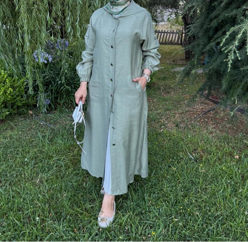 Lyocell tam boy kap (Çağla) - Görsel 3